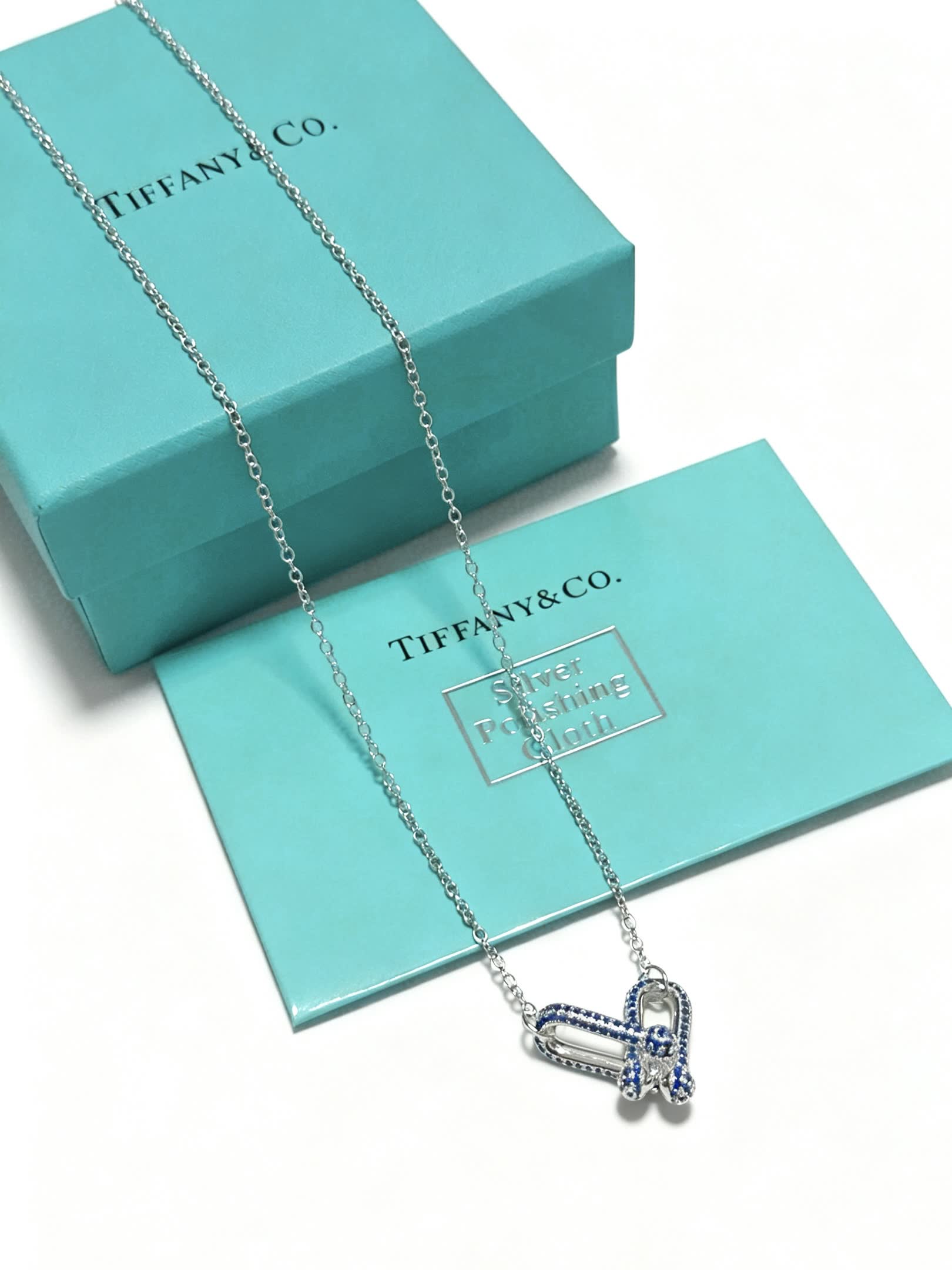 Tiffany & Co. Blue Diamond Heart Tag Necklace Tiffany & Co. Blue Diamond Heart Tag Necklace